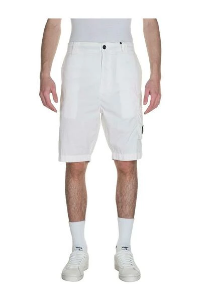 C.P. Company Korte Broeken 50 Fili Stretch Cargo Shorts White 2 C.P. Company Korte Broeken 50 Fili Stretch Cargo Shorts White - Afbeelding 2