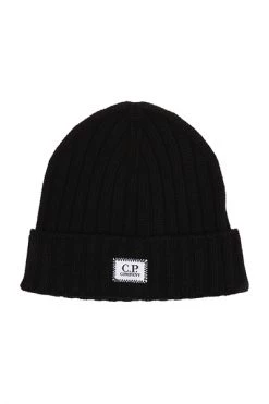 C.P. Company Hoeden BEANIE Black -C.P. Company Winkel a42fee5b43f06db08da4e5b861494806