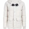 C.P. Company Gewatteerde Jassen Men Down Jacket Goggle Beige