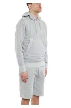 C.P. Company Hoodies & Sweatvesten Fleece Sleeve Logo Hoodie Gray