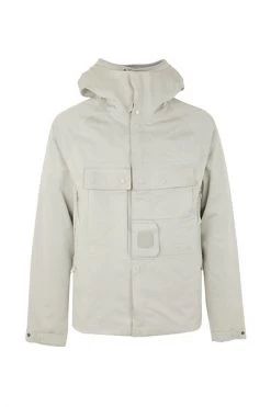 C.P. Company Outdoorjassen Logo Patch Hooded Jacket Beige