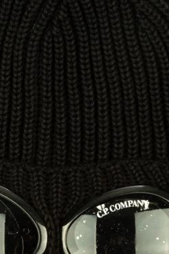 C.P. Company Hoeden Goggle Beanie Black