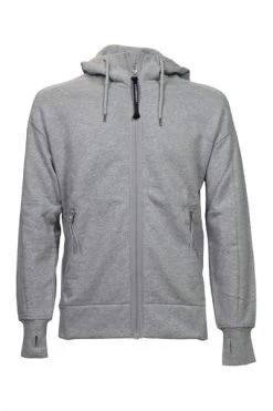 C.P. Company Hoodies & Sweatvesten Diagonal Raised Fleece Goggle Hoodie Gray
