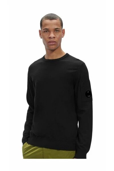 C.P. Company Truien & Vesten Knitwear Crew Nec Cotton Black 1 C.P. Company Truien & Vesten Knitwear Crew Nec Cotton Black