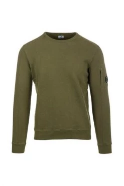 C.P. Company Sweaters Diagonal Raised Fleece Crew Neck Sweatshirt Green -C.P. Company Winkel c2512615a7b033ae09d2e9f576a2cc06