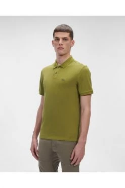C.P. Company Polo's Strech Pique Logo Green -C.P. Company Winkel caffc30a1d85bb9f77ee6acbbe40d05b