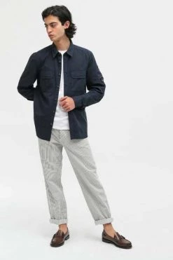 C.P. Company Casual Overhemden Utility Shirt In Gabardina Blue -C.P. Company Winkel cbae3aff45a955a41a94e36ec0889aac