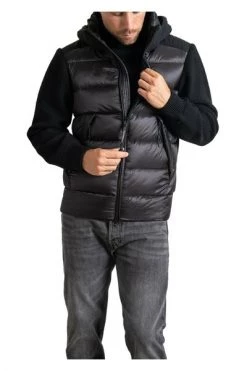 C.P. Company Winterjassen Down Front Knitted Jacket Black -C.P. Company Winkel cc9ad7280b398183e64ea51b72732f30