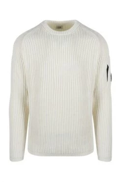 C.P. Company Truien & Vesten Round-neck Knitwear White