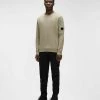 C.P. Company Hoodies & Sweatvesten Light Fleece Crew Neck Sweatshirt Green