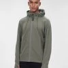 C.P. Company Hoodies & Sweatvesten Diagonal Molleton Raised Goggle Hoodie Green