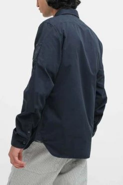 C.P. Company Casual Overhemden Utility Shirt In Gabardina Blue -C.P. Company Winkel d850b8b5bed9cb10d630efc9bd23c668