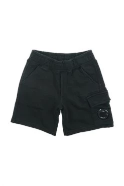 C.P. Company Korte Broeken Joggingsshort Logo Black