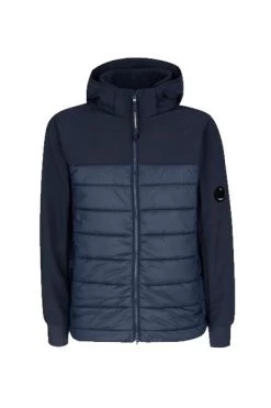 C.P. Company Gewatteerde Jassen Shell Mixed Padded Goggle Jacket Total Eclipse Blue -C.P. Company Winkel e5998fd3a3435ae9261666a3a474e805