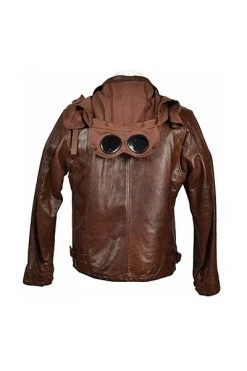 C.P. Company Leren Jassen Skin Hunter Brown