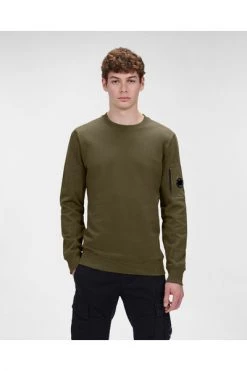 C.P. Company Hoodies & Sweatvesten Logo Strap Crewneck Sweatshirt Green