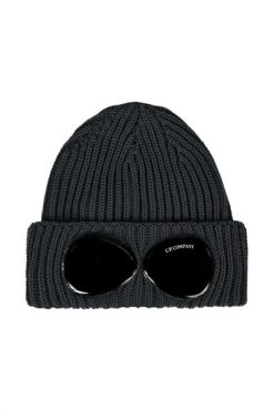 C.P. Company Hoeden Extra Fine Merino Wool Goggle Beanie Gray -C.P. Company Winkel f39584cb28fe5453c86c01e774608fb0