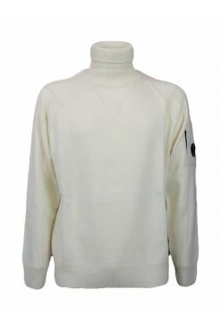 C.P. Company Truien & Vesten High Collar Sweater Beige