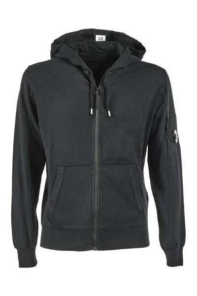 C.P. Company Hoodies & Sweatvesten Light Fleece Zipped Hoodie Black 2 C.P. Company Hoodies & Sweatvesten Light Fleece Zipped Hoodie Black - Afbeelding 2