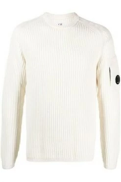 C.P. Company Truien & Vesten Round-neck Knitwear White -C.P. Company Winkel ffd9f2cd448a5772cd0e66c32046b7ec